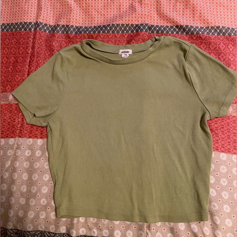 Olive Green Garage Crop Top